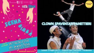 A Pordenone per la rassegna SCENA BIMBA Collettivo Clown in CLOWN SPAVENTATI PANETTIERI