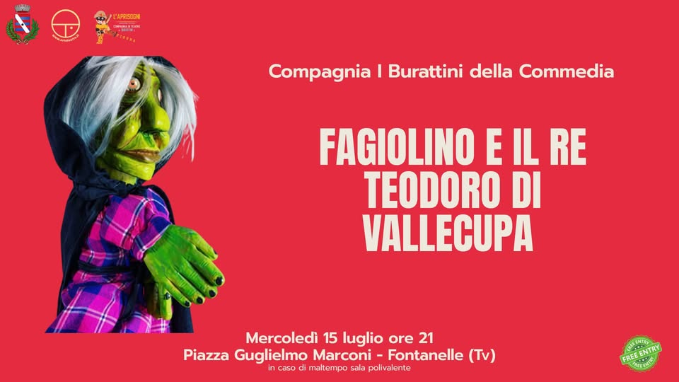 A Fontanelle Compagnia I Burattini della Commedia presenta FAGIOLINO E IL RE TEODORO DI VALLECUPA - EventiFVG.it