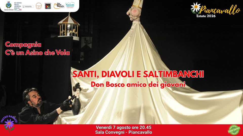 A Piancavallo Compagnia c’è un Asino che Vola - Ortoteatro presenta SANTI, DIAVOLI E SALTIMBANCHI - A Piancavallo Compagnia c’è un Asino che Vola - Ortoteatro presenta SANTI, DIAVOLI E SALTIMBANCHI - EventiFVG.it