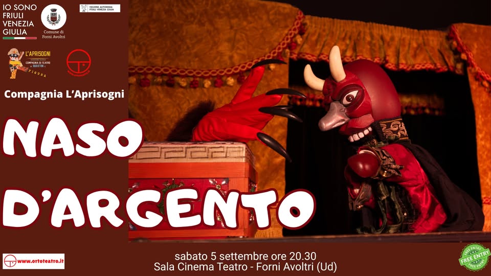 A Forni Avoltri NASO D'ARGENTO spettacolo di burattini per bambini e famiglie - A Forni Avoltri NASO D'ARGENTO spettacolo di burattini per bambini e famiglie - EventiFVG.it