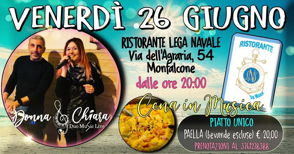DONNA & CHIARA IN LEGA NAVALE DA MASSI A MONFALCONE - EventiFVG.it