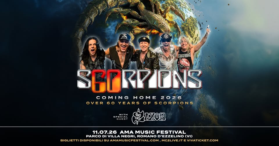 Scorpions - Coming Home 2026 Over 60 Years of Scorpions | AMA Music Festival - EventiFVG.it