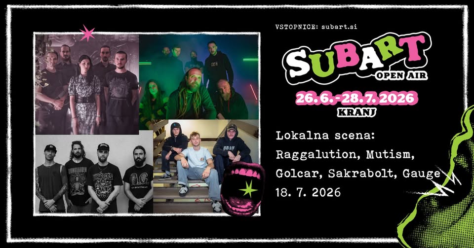 Lokalna Scena: Raggalution, Mutism, Golcar, Sakrabolt, Gauge • Subart Open Air