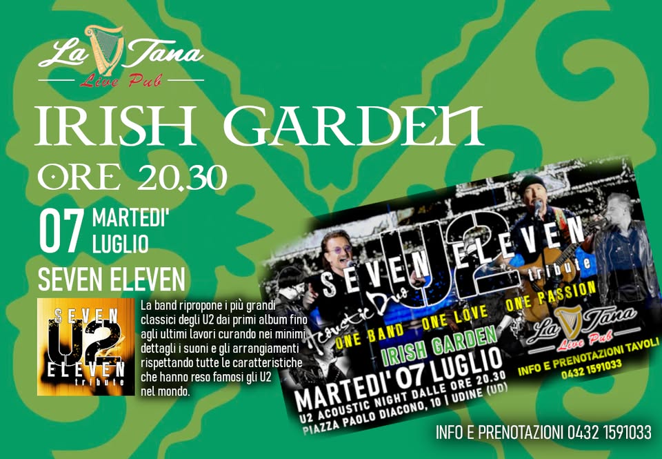 Seven Eleven Irish Garden Acoustic @ La Tana Live Pub - EventiFVG.it