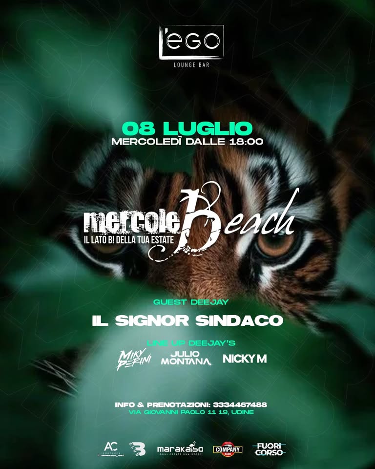 Mercolebeach - 08 Luglio 2026 - L'Ego Udine - EventiFVG.it