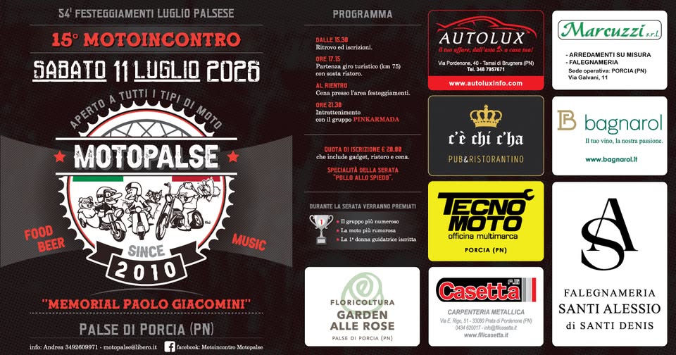 15° MOTOINCONTRO "MOTOPALSE" - EventiFVG.it