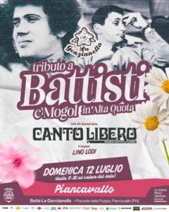 🎤 TRIBUTO A BATTISTI E MOGOL in Alta Quota🎶 CANTO LIBERO a Piancavallo, La Genzianella – 12 Luglio