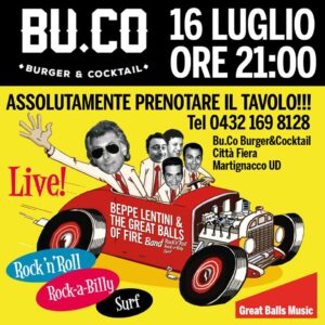 16 luglio Beppe Lentini & GBOF al BuCo