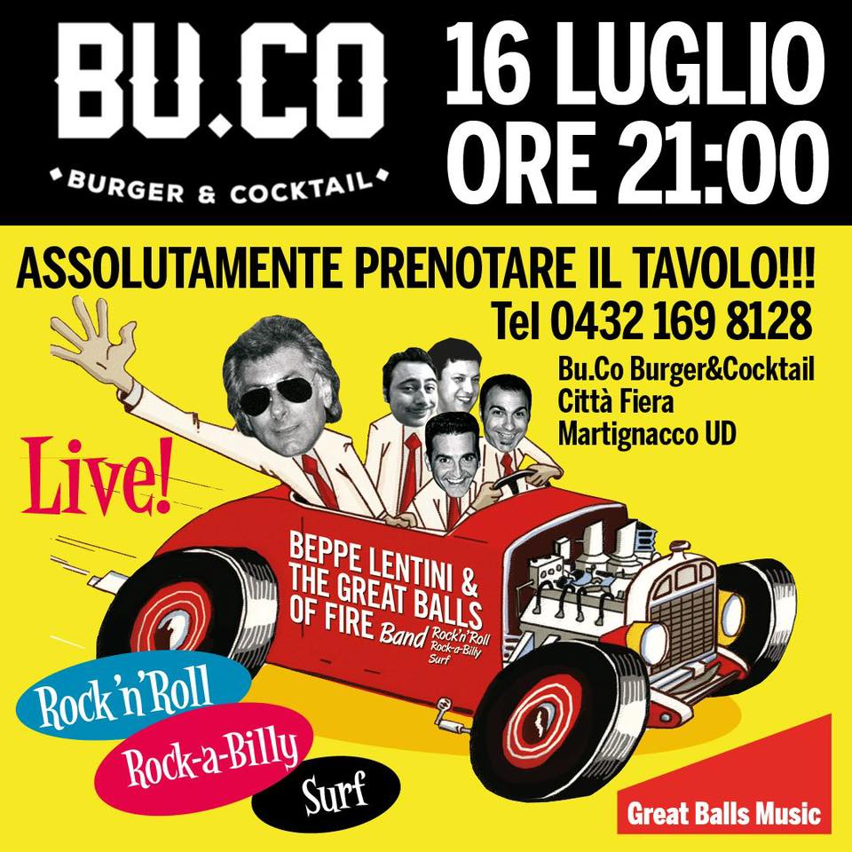 16 luglio Beppe Lentini & GBOF al BuCo - 16 luglio Beppe Lentini & GBOF al BuCo - EventiFVG.it