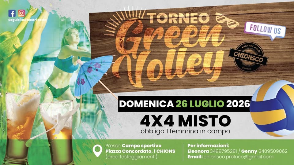 5° GREEN VOLLEY CHIONSCO - 5° GREEN VOLLEY CHIONSCO - EventiFVG.it