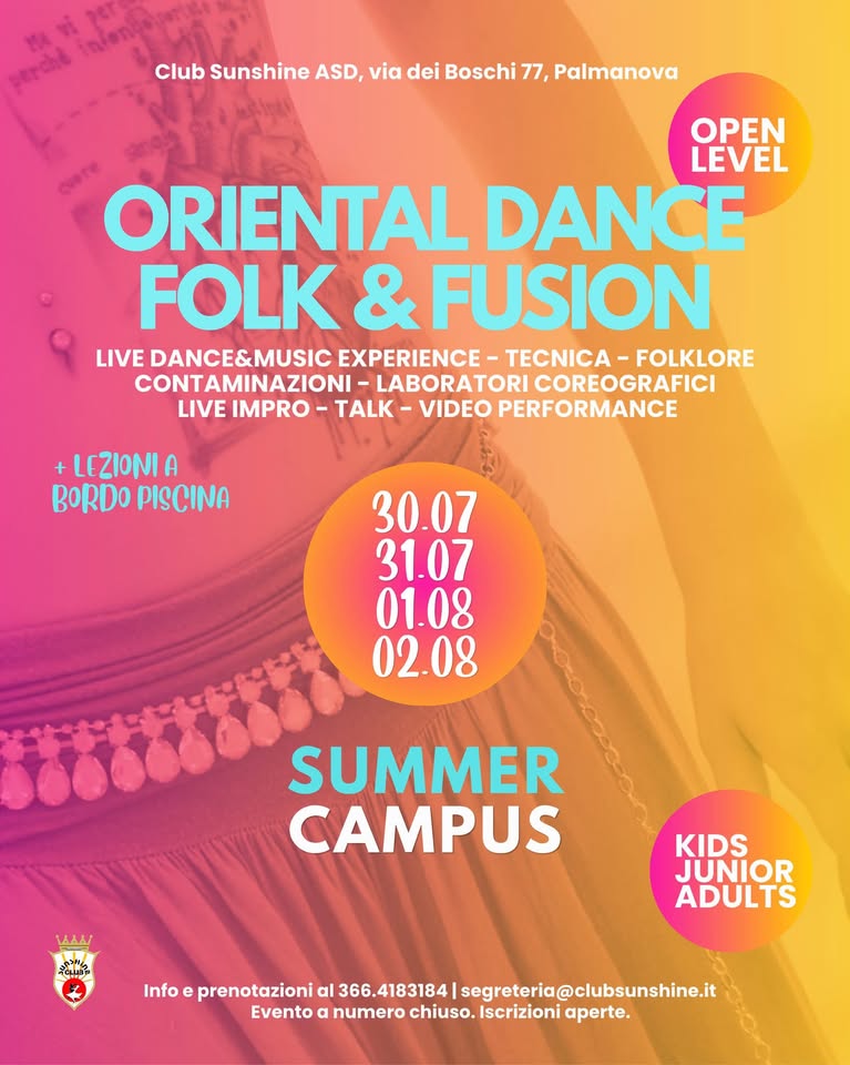 Oriental Dance Folk & Fusion☀️Summer Camp