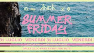 SUMMER FRIDAY @ ANDA VENICE HOSTEL Venerdì 31 Luglio FREE ENTRY