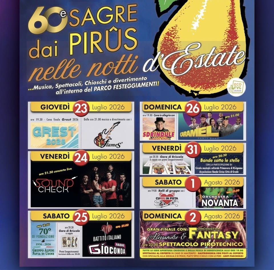 60e Sagre dai Pirus - 60e Sagre dai Pirus - EventiFVG.it