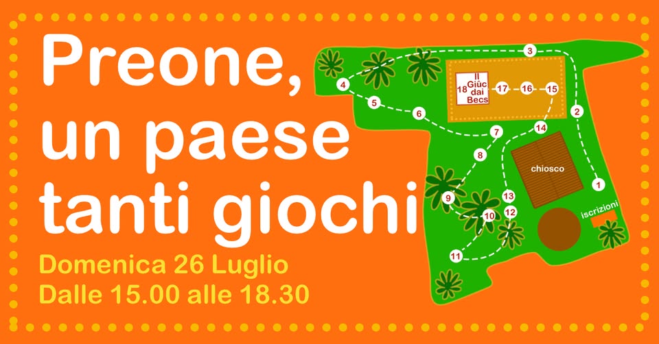 Preone, un paese tanti giochi 2026 - EventiFVG.it
