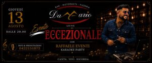 EVENTO ECCEZIONALE. UNA SERATA DA NON PERDERE.
