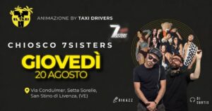 GIOVEDI’ 20 AGOSTO | 🚕EL TAXI PARTY🚕| CHIOSCO 7SISTERS