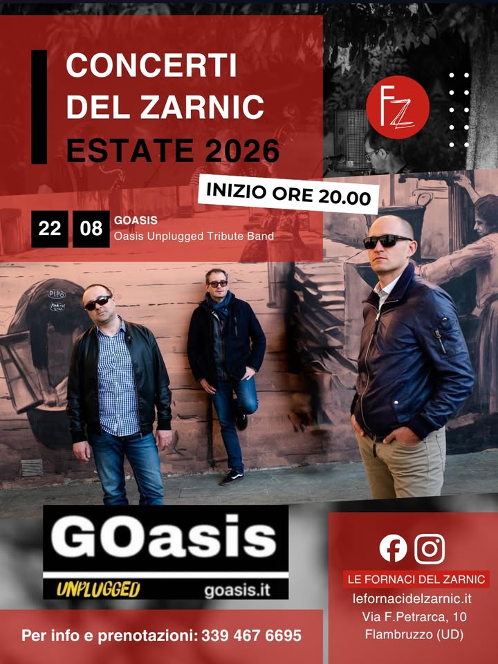 🎸GOasis alle Fornaci del Zarnic 🎸 - EventiFVG.it
