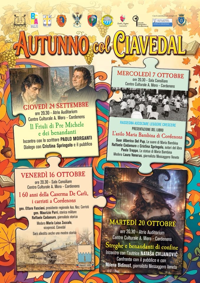 Autunno col Ciavedal Presentazione del libro L’ASILO MARIA BAMBINA DI CORDENONS - Autunno col Ciavedal Presentazione del libro L’ASILO MARIA BAMBINA DI CORDENONS - EventiFVG.it