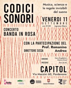 CODICI SONORI – Concerto spettacolo con BANDA IN ROSA e il prof.Andrea Romanino
