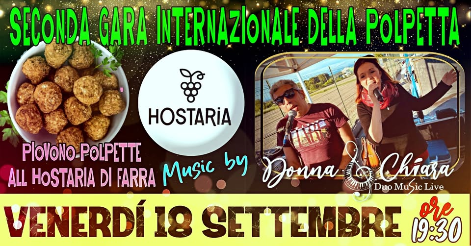 DONNA & CHIARA ALL'HOSTARIA DI FARRA D'ISONZO - DONNA & CHIARA ALL'HOSTARIA DI FARRA D'ISONZO - EventiFVG.it