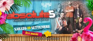 🎸 ABSOLUTE5 LIVE | SABATO 19 SETTEMBRE ⚡