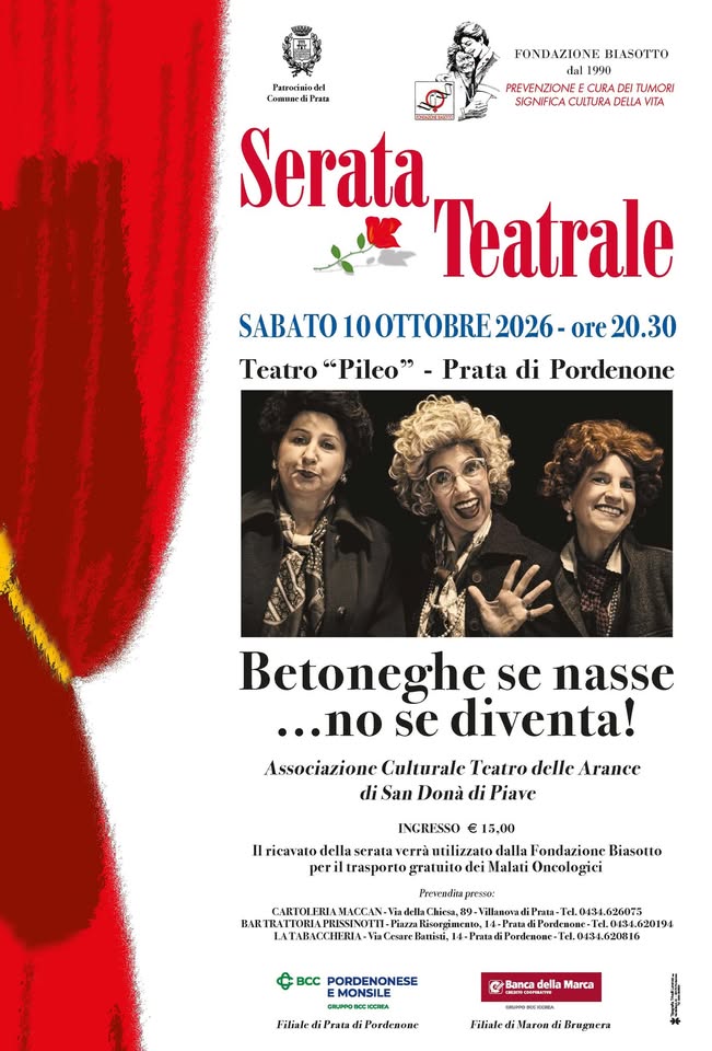 A Prata Teatro delle Arance in BETONEGHE SE NASSE, NO SE DEVENTA - A Prata Teatro delle Arance in BETONEGHE SE NASSE, NO SE DEVENTA - EventiFVG.it