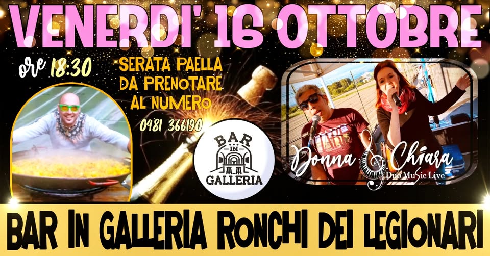 DONNA & CHIARA AL "BAR IN GALLERIA" A RONCHI DEI LEGIONARI - DONNA & CHIARA AL "BAR IN GALLERIA" A RONCHI DEI LEGIONARI - EventiFVG.it