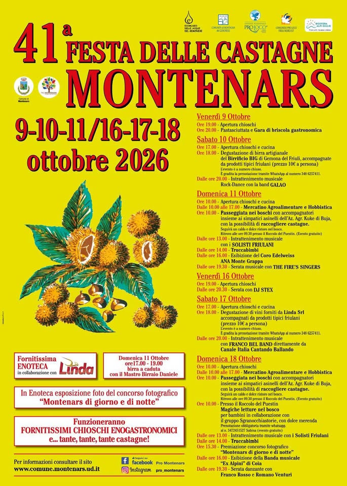 41^ Festa delle Castagne – Secondo weekend 16-17-18 ottobre 2026
