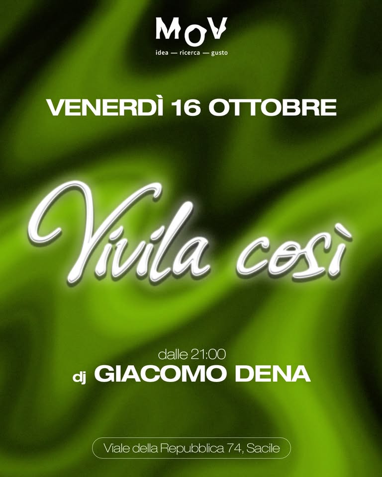 VIVILA COSÌ AL MOV DI SACILE • VENERDÌ 16 OTTOBRE 2026 - VIVILA COSÌ AL MOV DI SACILE • VENERDÌ 16 OTTOBRE 2026 - EventiFVG.it
