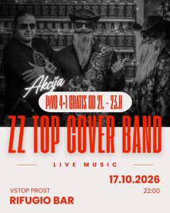 ZZ TOP COVER BAND – Rifugio Bar – Sobota 17. Oktober