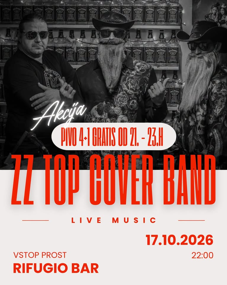 ZZ TOP COVER BAND – Rifugio Bar – Sobota 17. Oktober