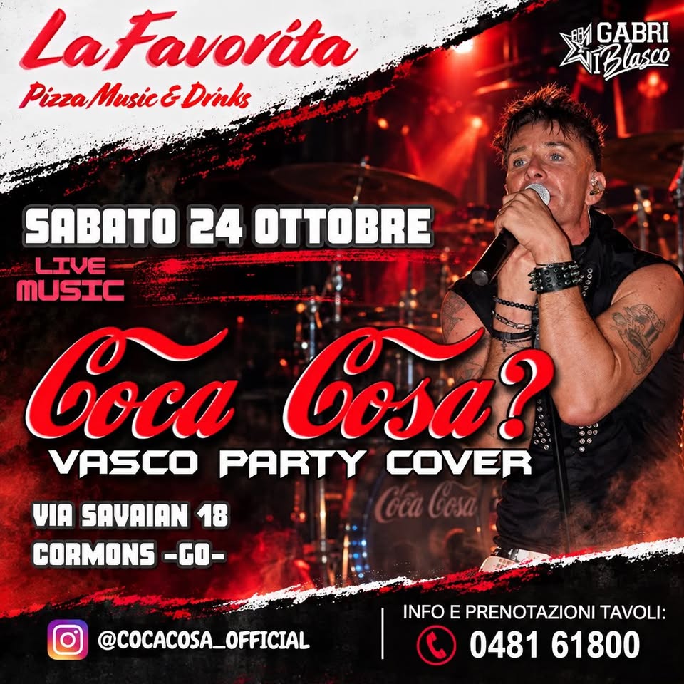 CONCERTO LIVE “COCA COSA?” ALLA LA FAVORITA