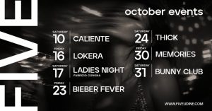 Bunny Club | Sabato 31 Ottobre 26 | FIVE Udine