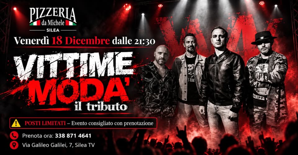 VITTIME MODÀ – TRIBUTO LIVE ALLA BAND CHE HA FATTO INNAMORARE MILIONI DI ITALIANI!